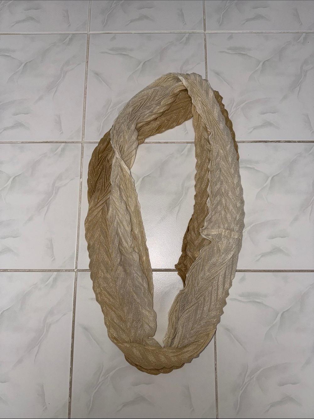 Neutral Two-Tone Infinity Scarf - Lightweight Women's Accessory